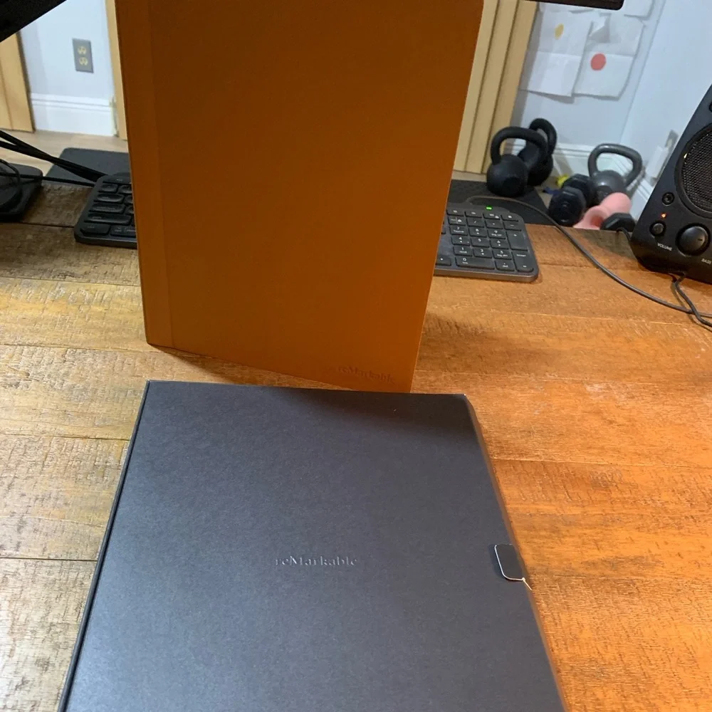 reMarkable 2 - 10.3” Paper Tablet with Marker Plus - Black + brown leather folio